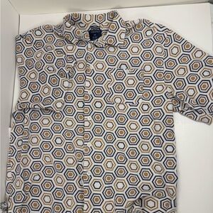 Trust Men's Shear‎ Linen Short Sleeve Button Down Shirt Multicolor  2XL